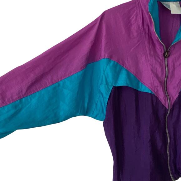 Vintage Nike Nylon Windbreaker size small Purple Blue - Picture 3 of 7